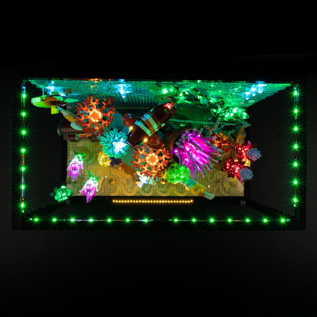 DIY LED Lighting Kit For Lego 10366 Tropical Aquarium Light Kit Building Block Toy Decoration Adjustable Lighting Accessories