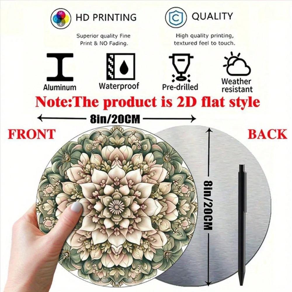 Retro Mandala Metal Wall Art Vintage Circular Decor Home Office Gift