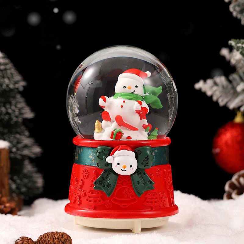 Boîte à musique fantaisie de Noël avec boule de cristal – Décoration princesse, cadeau pour anniversaire de fille