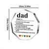 Father’s Acrylic Decorative Sign:"Dad Definition"Gift – Thank You/Birthday/Christmas (for Dad/Stepdad/Bonus Dad,from Kids/Wife).