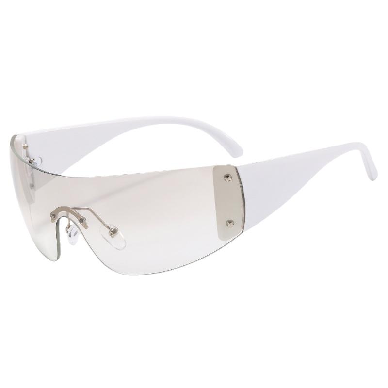 

New Luxury Y2K One Piece Sunglasses Women Designer Punk Sports Sun Glasses UV400 Fashion Eyewear As shown in figure