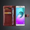 Kartenhalter-Abdeckungsfall für Samsung Galaxy A7 2016 A710F A7100 Pu-Leder-Flip-Telefonkasten Retro-Geldbörse Business Fundas Coque