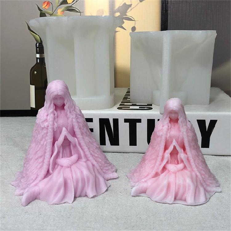 DIY Candle Silicone Mold Women Sculpture Aromatherapy Soap Resin Epoxy Mould for Art Crafts Making Jewelry Supplies