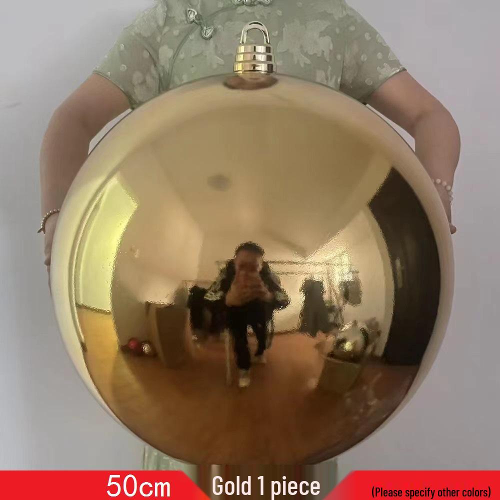 Custom Electroplated Round Christmas Hanging Ornament