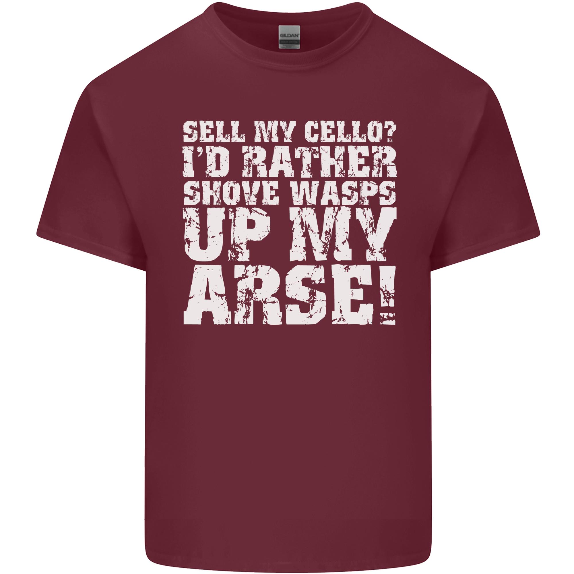 Sell My Cello Player Funny Music Unisexs Light Cotton TShirt S