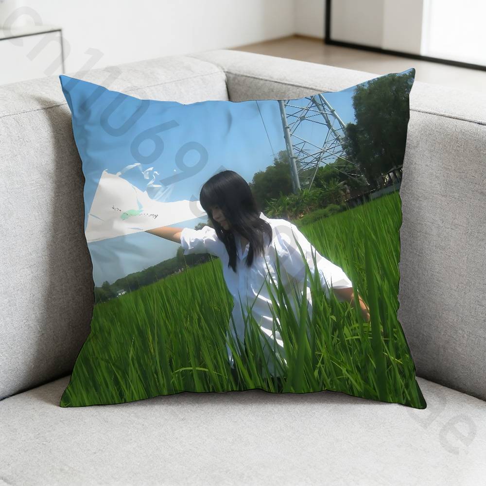 

All About Lily ChouChou Pillow Case Square DoubleSided Printing Short Plush Sofa Cushion Cover Bedroom Bedside Pillow 30x30cm