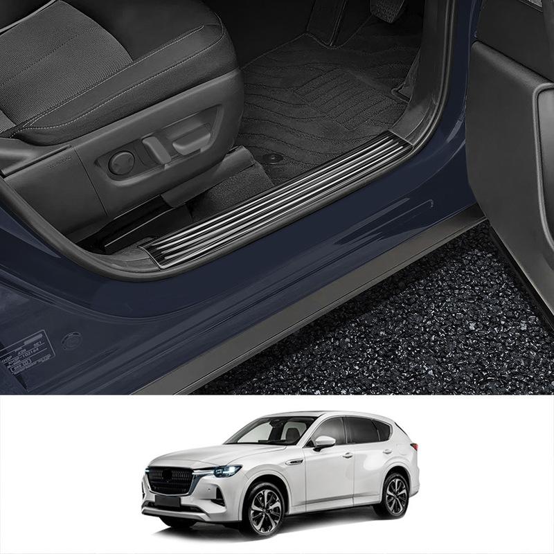 Per Mazda CX-60 CX60 Piastre Battitacco Auto Protezione Soglia Porta Rivestimento Protezione Battitacco Copripedale Acciaio Inossidabile 4 Pezzi Accessori Auto