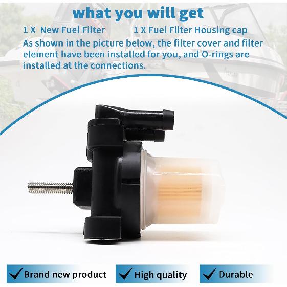 879884T 35-879884T Cartridge Type Fuel Filter Assembly 30HP 35HP 40HP 50HP 60HP for Mercury and Mariner 4-strokes Outboards