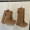 Retro brown platform short boots women's autumn and winter new British style heightening small locomotive boots sweet cool knight