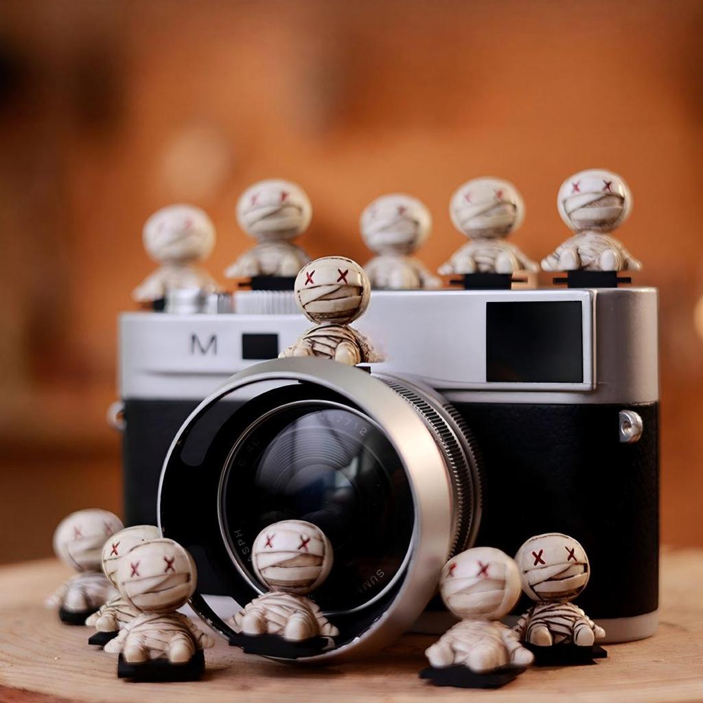 6-11pc Halloween Skeleton Mummy Figurines 1D Cartoon Rabbit Skull Micro Landscape Decor Resin Succulent Pot Desktop Party Gift