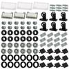 102-Piece Technical Parts Set - Gears, Cogs, Axles, Tires, Windshield, Steering Wheel, MOC Expansion Parts Compatible with Classic Block Vehicle Parts