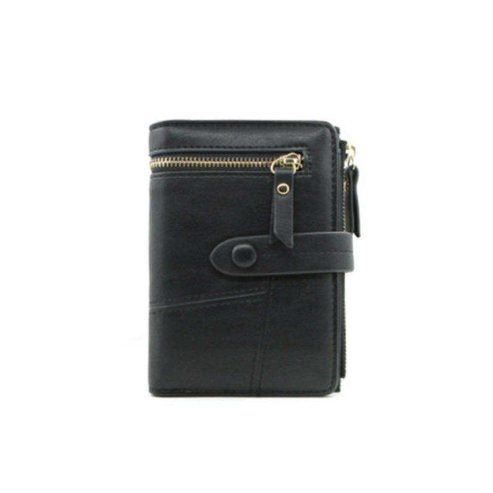 Multi-card Slot Women Card Bag Folding PU Leather Coin Purse Simple Short Women Wallets  Girl