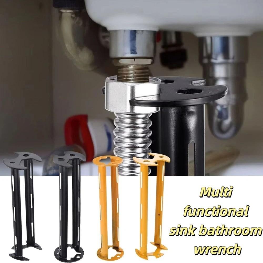 Heavy Duty Bathroom Wrench AntiSlip Handle Sink Installation Wrench  Household Plumbing