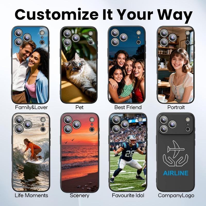 Coque Personnalisée Pour iPhone 17 Air 16 16E 15 14 13 12 11 Pro Max Mini SE XS XR 7 8 Plus Cadeaux de Noël Famille Et Couples