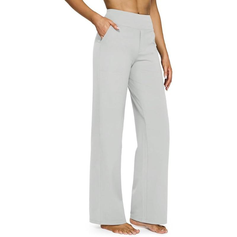 IHUASU U Women's Fashion Casual Solid Color Print Pants & Capris