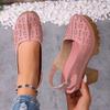 Women Sandals Breathable Hollow Closed Toe Sandals Plus Size Round Toe High Heel Shoes Women Designer Shoes  De