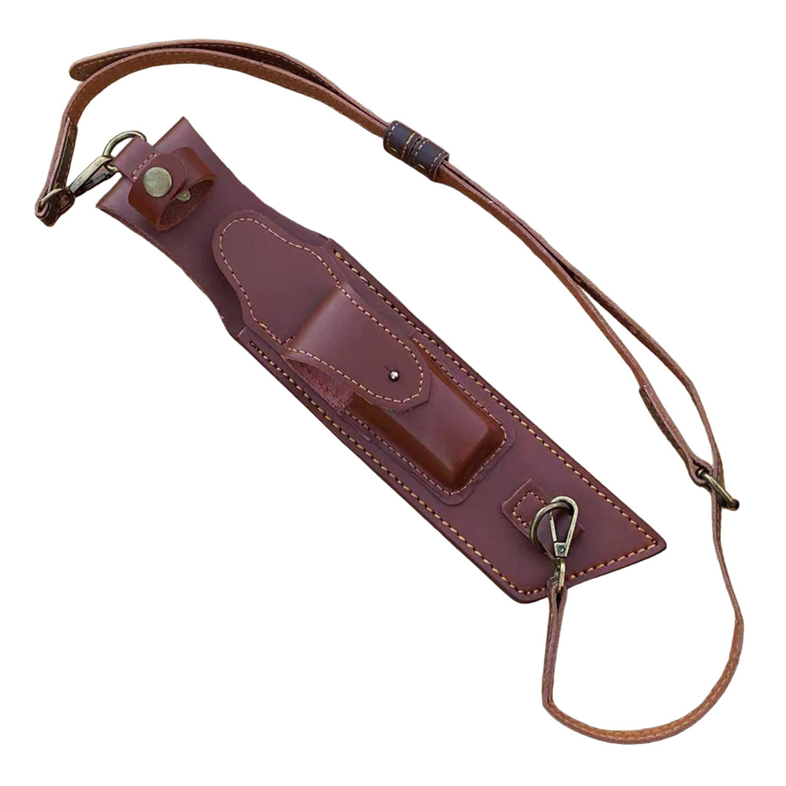 

Портативний Чохол-піхви з ПУ шкіри для фіксованого ножа, сумка для зберігання на відкритому повітрі, кобура для ножа з ремінцем через плече