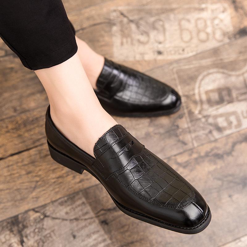 Men's British Style Leather Loafers: Formal & Casual Slip-On Driving Shoes