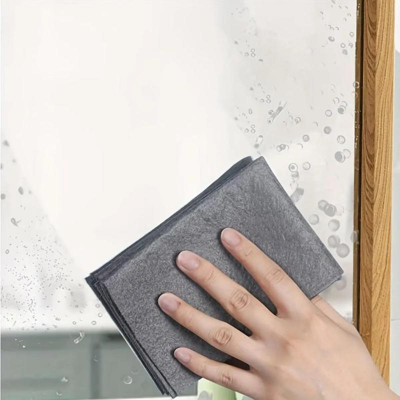 Reusable Microfiber Magic Cloth - Thick No-Scratch Fabric for Streak-Free Cleaning of Mirrors & Glasses, Durable & Washable