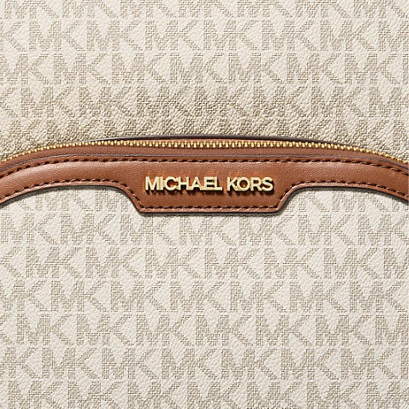 Michael Kors Zaino Mk Jaycee con Logo Monogramma e Tasca con Zip Zaino da Donna Beige Marrone 35S2G8TB7B-VANILLA