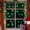Christmas Glow In The Dark Snowflake Window Sticker Glass Wall Car DIY Stickers New Year Party Home Room Decoration PVC Decals