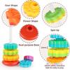 Baby Spinning Stacking Sensory Toys Colorful Rainbow Tower Montessori Fine Motor Skills Ring Toy Party Birthday Gift For Infants