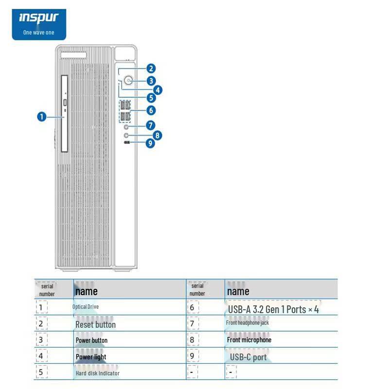 Inspur CE530H2 Xinchuang Desktop PC with 27-inch Monitor (CN version)