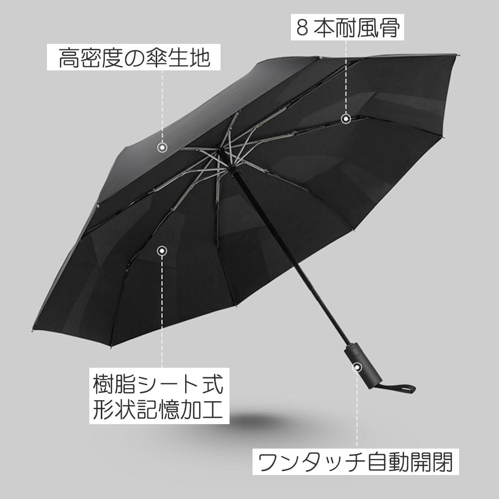 Folding shape automatic opening and water wind 8 large folding rainy season typhoon umbrella, memory, closing, repellent, resistant, ribs, one-touch,