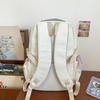 Sweet and cool girl schoolbag high value college style primary and secondary school students letter embroidery backpack men