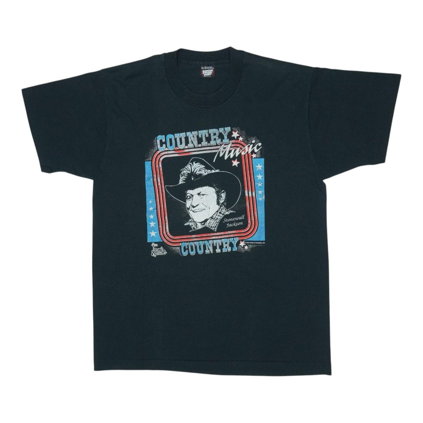 Vintage 1989 stonewall jackson country reprint tshirt , vintage music tshirt Unisex T-Shirt XXXXL