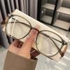 New Unisex Round Polygon Glasses For Men Women Metal Frame Glasses Plain Glasses Nearsighted Eyewear Glasses