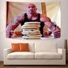 Dwayne Johnson Pancake Tapestry Humorous Emoji Wall Art Dormitory Hanging Decor Teenage Bedroom Decor