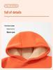 Girls' Plus Velvet Lambswool Hooded Sweatshirt - Warm, Thickened Pullover for Spring 2026 Trend