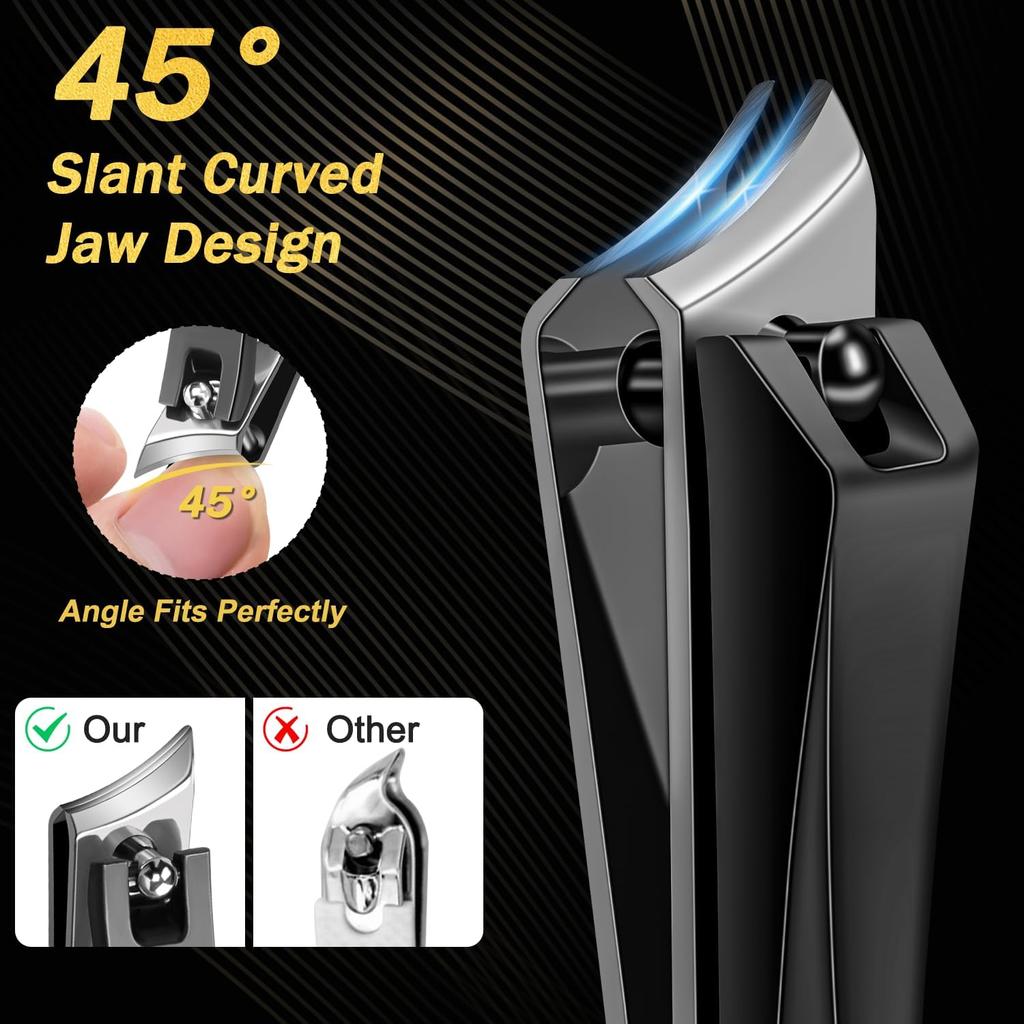 5PCS/7PCS Set Heavy Duty Nail Clippers Angled Head Large Toenail Clippers Ingrown Toe Nail Clippers for Thick Toenails Seniors