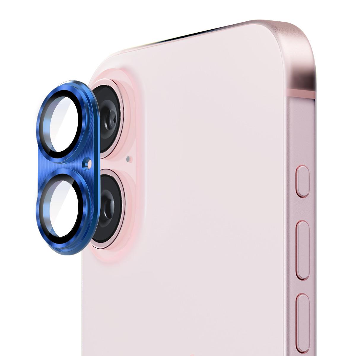 

ENKAY HAT PRINCE For iPhone 16/16 Plus Integrated Camera Lens Protector Aluminum Alloy+Tempered Glass Lens Film Sapphire