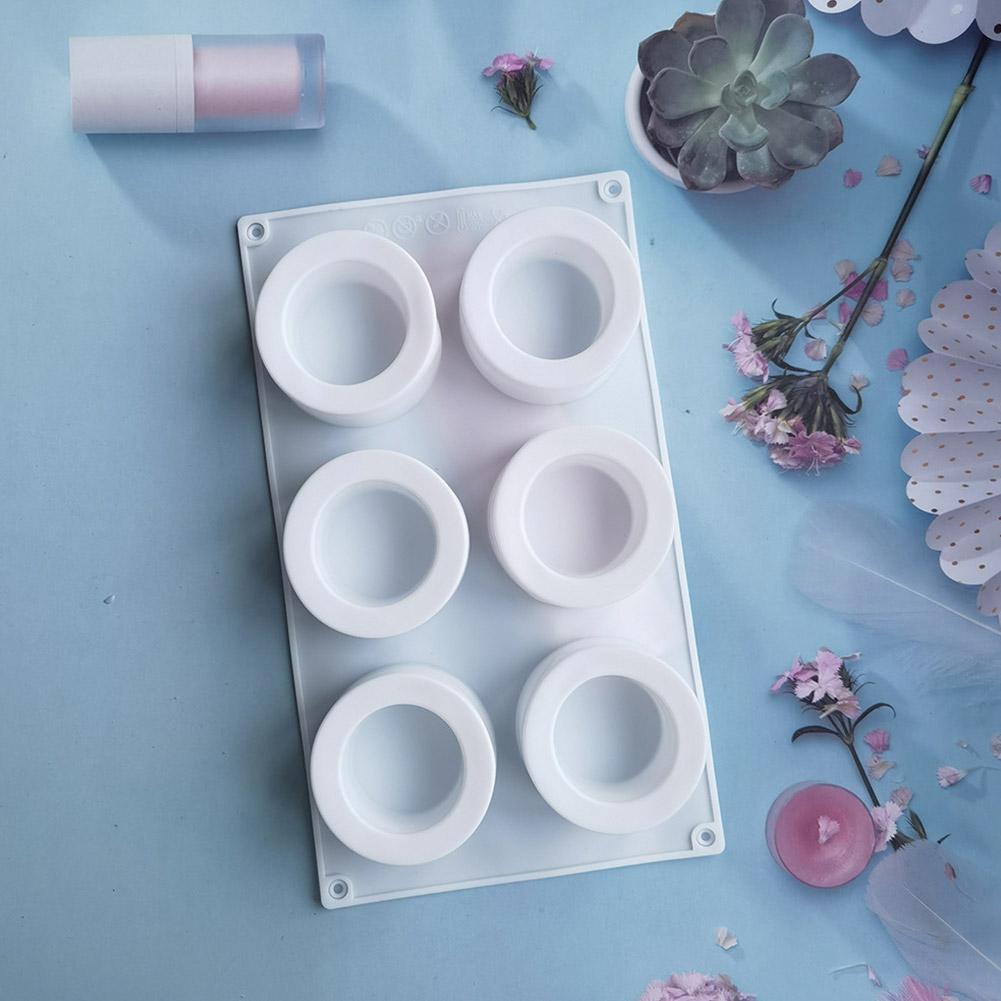 6 Link Concave Cup Cake Mold DIY Donut Maker Non-Stick Baking Pastry Cookie Chocolate Mold Muffin Cake Mould 3D Tray Baking Pan