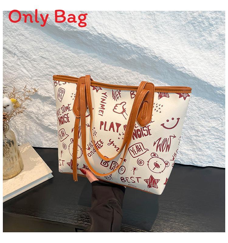 

Pu Tote Bag For Women With Large Capacity And Urban Minimalist Style For Daily Use коричневий