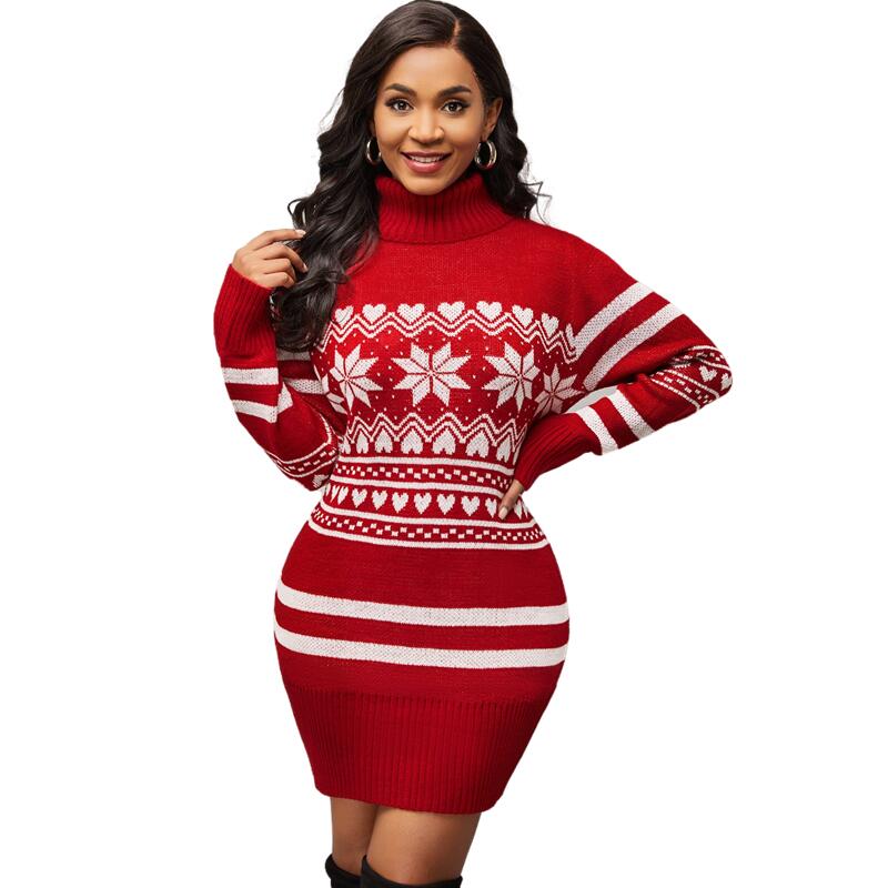 Buy Women's Fashion Christmas Elk Print Mini Dress Casual Ladies Girls — free download