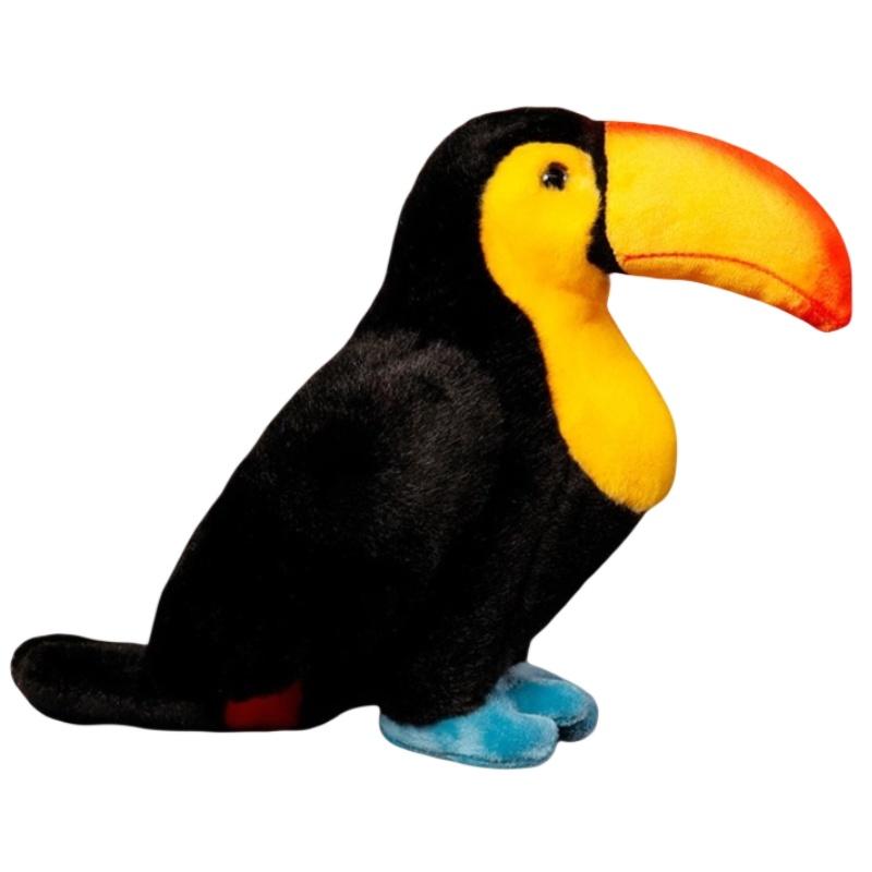 Colorful Parrot Plush Toy Pillow Wholesale Gift With Logo Cartoon Animal Decorative Ornament 25cm 0.2kg