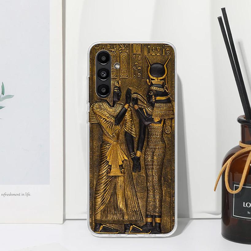Egypt Nefertiti Anubis Ankh Pharaoh Phone Case For Samsung Galaxy A15 A25 A35 A55 A14 A24 A34 A54 A13 A23 A33 A53 A12 A22 A32 A5