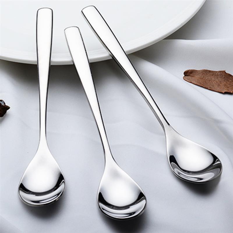6 Stück 304 Edelstahl Löffel Teelöffel Kaffeelöffel Dessert Rühren Suppenlöffel Edelstahl Löffel für Tee Kaffee Eis