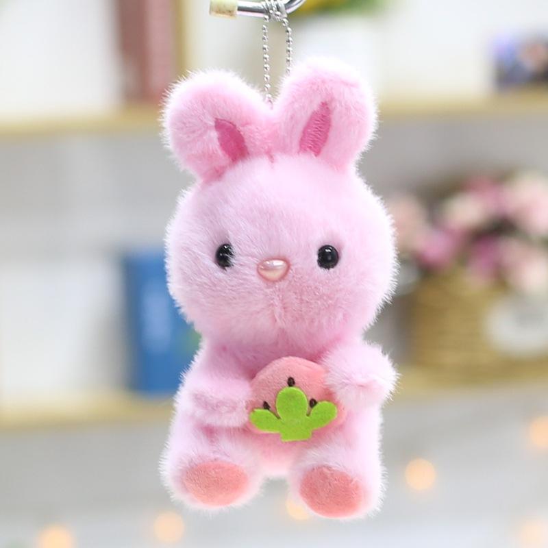 4-inch Plush Toy Doll Creative Pendant Claw Machine Keychain Doll Cute Little Rabbit Rag Doll