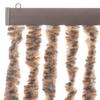 VidaXL Fly Curtain, Insect Screen with Hook, Adjustable Length and Width Door Curtain, Beige and Brown 377321