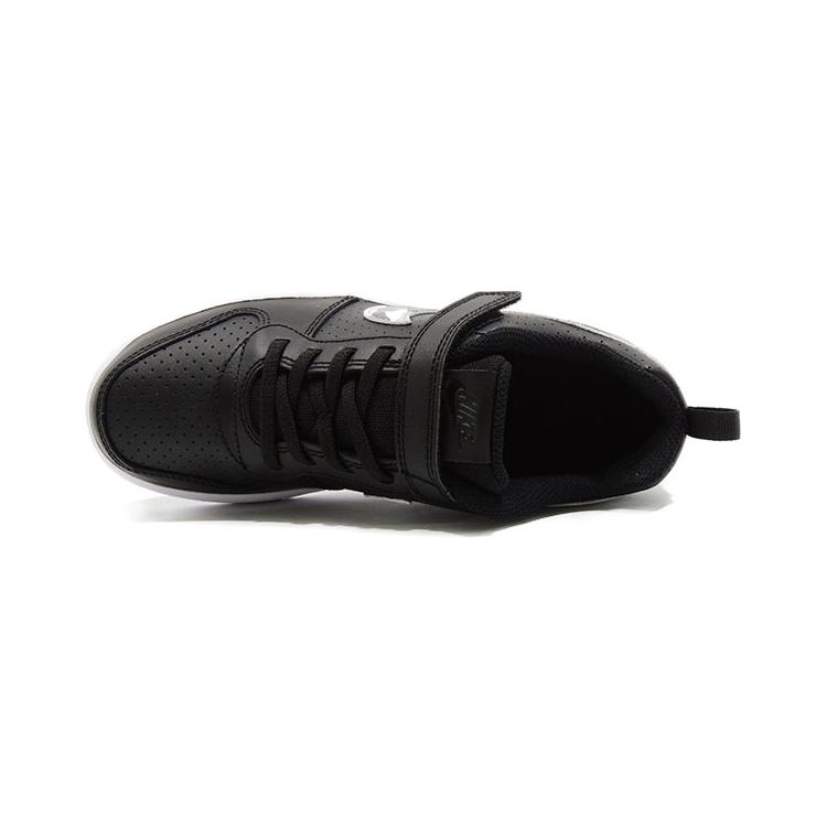 Nike Court Borough Low Top Skateboard Shoes Black White Children Aged 3 7 Years Old 870025-005