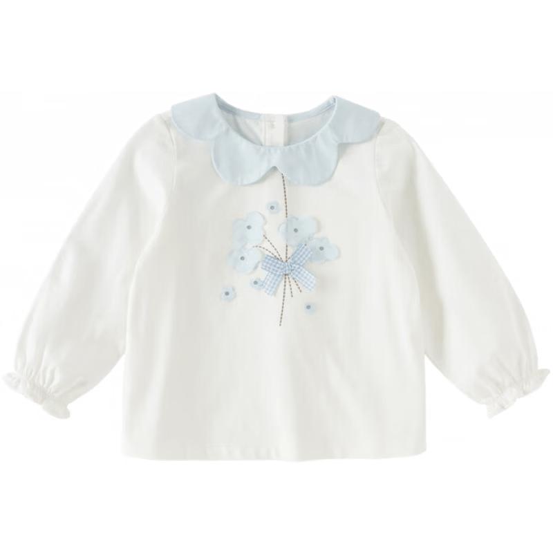 

DAVE&BELLA Girls Floral Petal Collar Long-Sleeve T-Shirt 140cm
