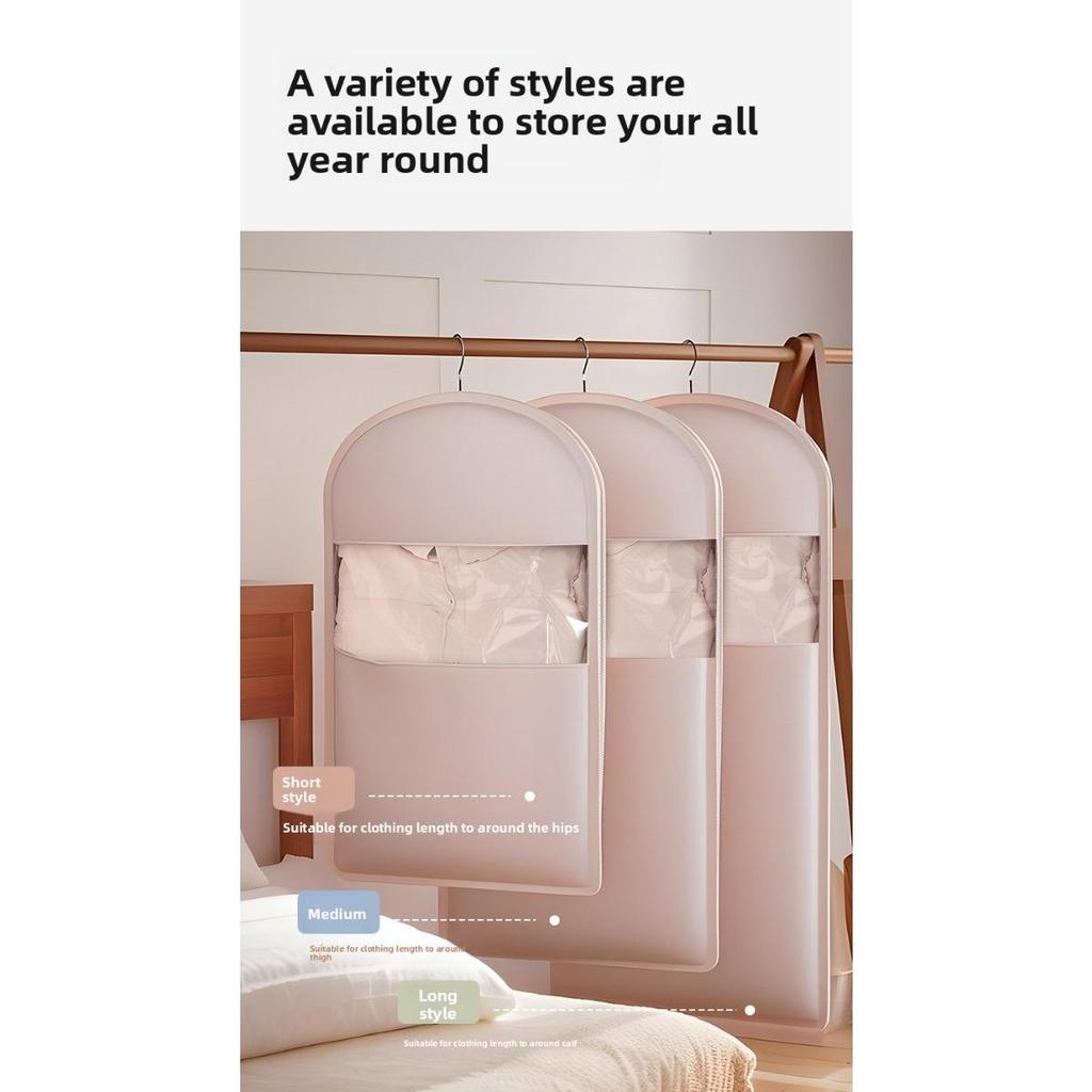 Suspendu, Compressé, Anti-poussière, Vêtements, Doudoune, Sac de rangement, Sac à poussière, Garde-robe, Changement de saison, Transparent