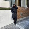 Set unisex con felpa con cappuccio e pantaloni della tuta larghi in velluto ispirato a Kanye