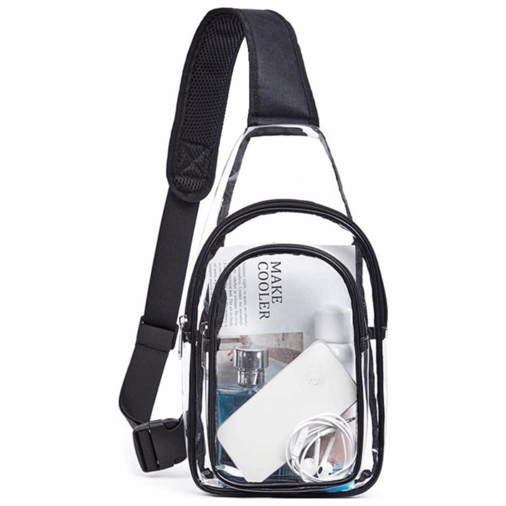 Large Capacity Clear Chest Bag Lightweight PVC Shoulder Bag Transparent Crossbody  Bag  Women