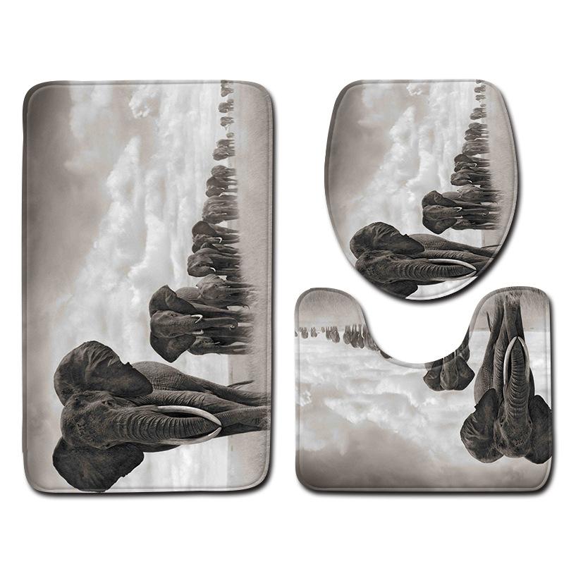 Toilet Toilet Floor Mat Carpet Three-Piece Bathroom Non-Slip Mat