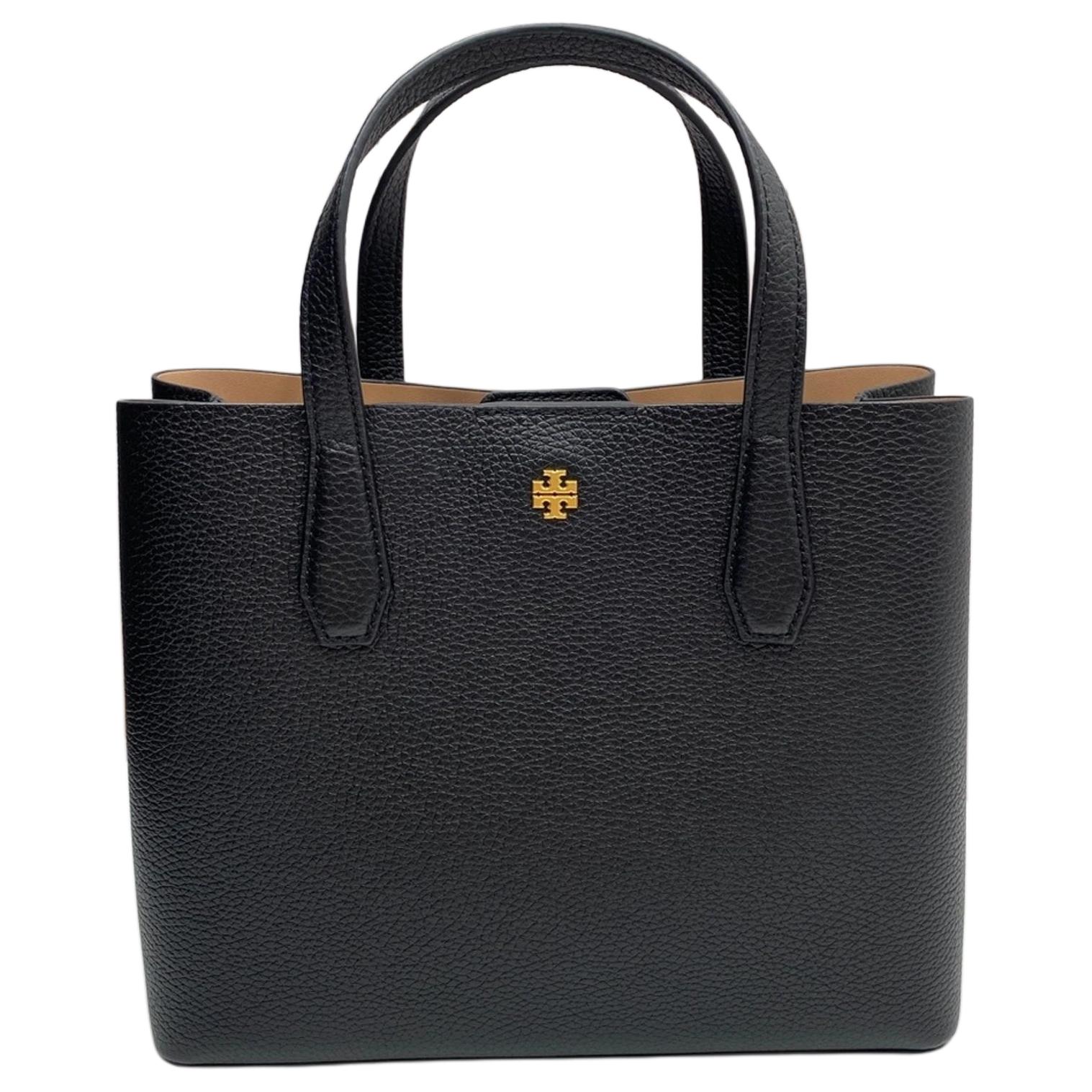 

Tory Burch Blake Detachable Adjustable Shoulder Strap Pebbled Leather Tote Bag Small Women Tote Bags Black 170470 Basic Set (Bag+Dust Bag)